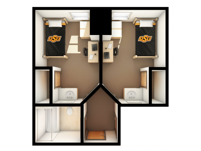 The Villages: Floor plan 2 bedroom/1 bathroom